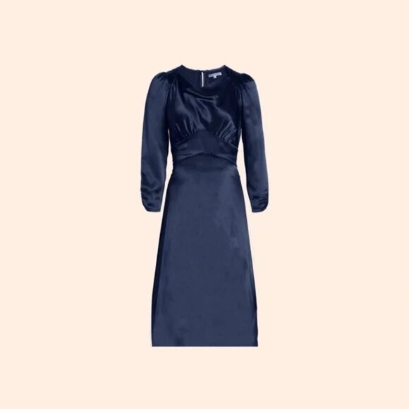 1HR SALE ⚡Reformation Arklow Dress (Navy) - Picture 2 of 5